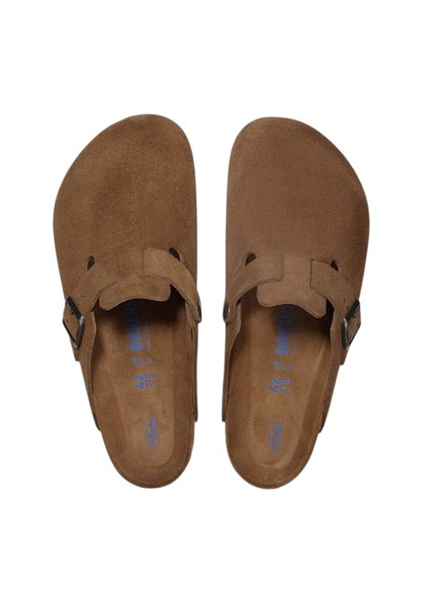 Boston soft footbedSuede leather - Dark Tea Tonal BIRKENSTOCK | shoes | 1030861DARK TEA